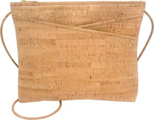 Natalie Therese crossbody handbag made from natural cork, a stylish and eco-friendly alternative to synthetic leather.